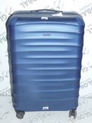 John Lewis and Partners Navy Blue Hard Shell 360 Wheel Trolley Luggage Suitcase RRP£190 (