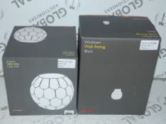 Boxed Assorted Lighting Items to Include a John Lewis and Partners Wickham Wall Light Fitting and