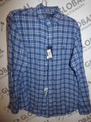 Polo Ralph Lauren Palad Slim Fit Size Medium Gents Designer Blue Checkered Shirt RRP £100 (
