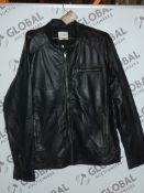 Selected Hom Gents Designer Leather Coat RRP £280 (1484970) (Viewing Or Appraisals Highly