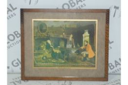 When Good Fellows Get Together, Artist - William Birney (1814-1907). Wooden Framed Print, From The