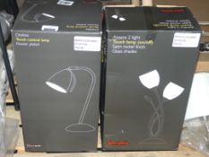 Boxed John Lewis and Partners Amara 2 Light Touch Light and Chelsea Touch Control Lamp RRP£40-60each