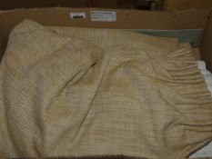 Boxed Pair of Croft Collection Sky Beige Pencil Pleat Headed Curtains RRP£140 (1796959)(Viewing or