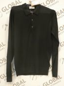 John Smedley Size Small Belper Long Sleeve Polo RRP £165 (1962504) (Viewing Or Appraisals Highly