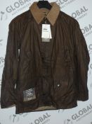 Barbour International Land Rover Waxed Defender Jacket RRP £280 (1853146) (Viewing Or Appraisals