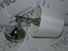 Assorted John Lewis and Partners Stainless Steel Fabric Shade Wall Lights RRP£45each (1966167)(