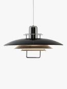 Boxed John Lewis and Partners Felix Rise and Fall Pendant Light In Black RRP£135 (RET00233357)(