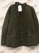 Barbour International Waxed Funnel Quilted Neck Jacket RRP £250 (1320869) (Viewing Or Appraisals