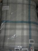 Bagged Pair of John Lewis and Partners 167 x 182cm Darcy Check Duck Egg Black Out Curtains RRP£