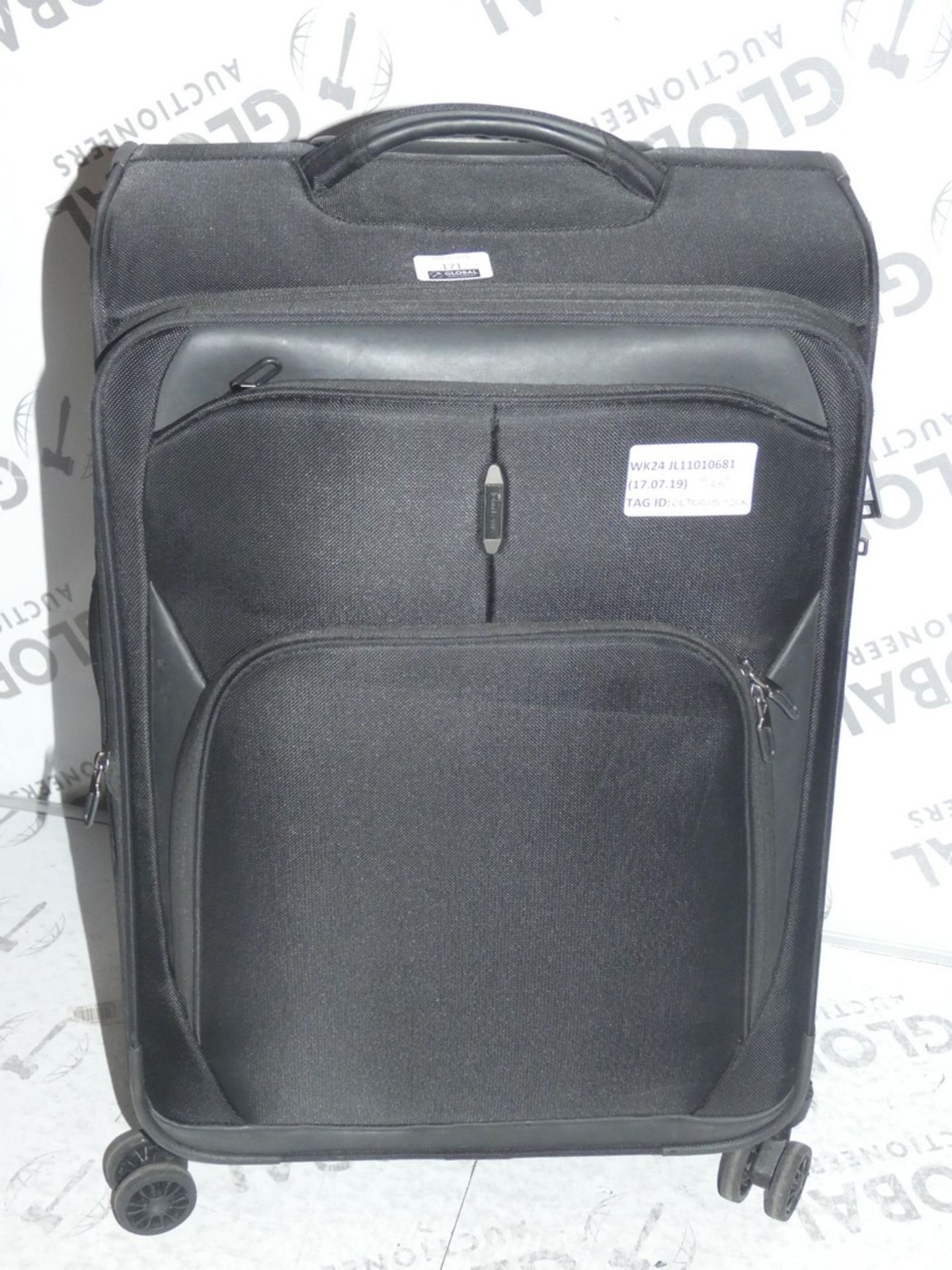 John Lewis and Partners Small Black Soft Shell 360 Wheel Spinner Suitcase RRP£135 (RET00157208)(