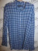 Polo Ralph Lauren Palad Slim Fit Size XL Gents Designer Blue Checkered Shirt RRP £100 (1479994) (