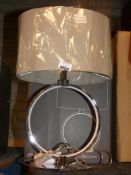 Boxed John Lewis and Partners Oona LED Table Lamp Chrome Base and Linen Shade RRP£110 (