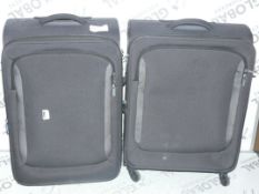 Boxed John Lewis and Partners Soft Shell Grey Designer Suitcases RRP£80each (RET00231056)(Viewing or