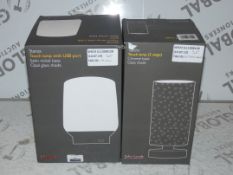 Boxed Assorted John Lewis and Partners Lighting Items to Include a Stanza Satin Nickel Base Opal