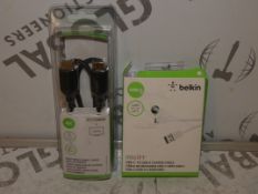 Boxed Assorted Items to Include Griffin Charging Cables and HDMI Cables (Viewing or Appraisals