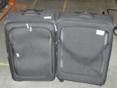 John Lewis and Partners Large Anthracite Grey 2 Wheeled Suitcases RRP£90each (RET00235714)(