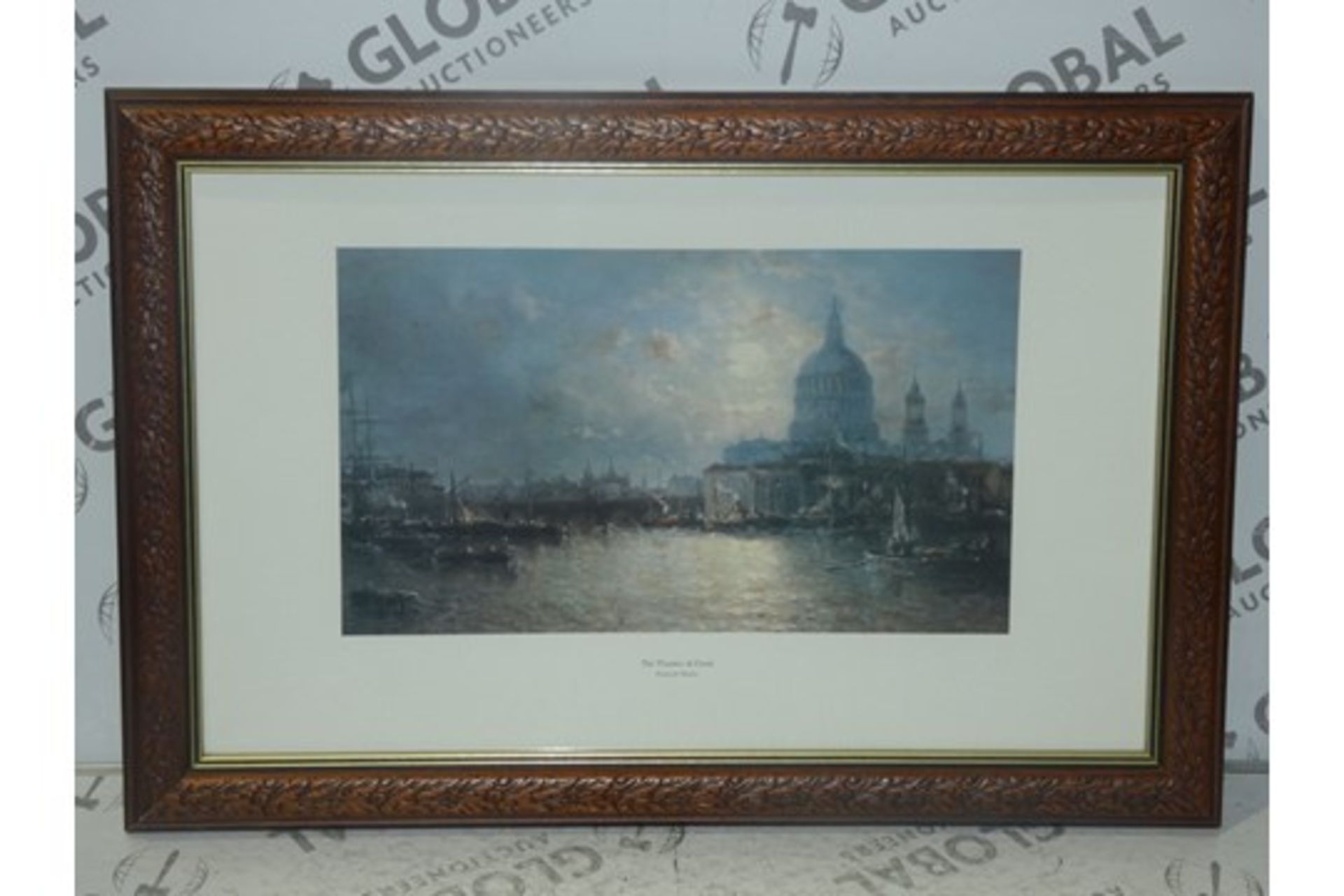 The Thames Art Dusk - Artist, Francios Musin (1820-1888). Wooden Frame, Picture Print. Valued At