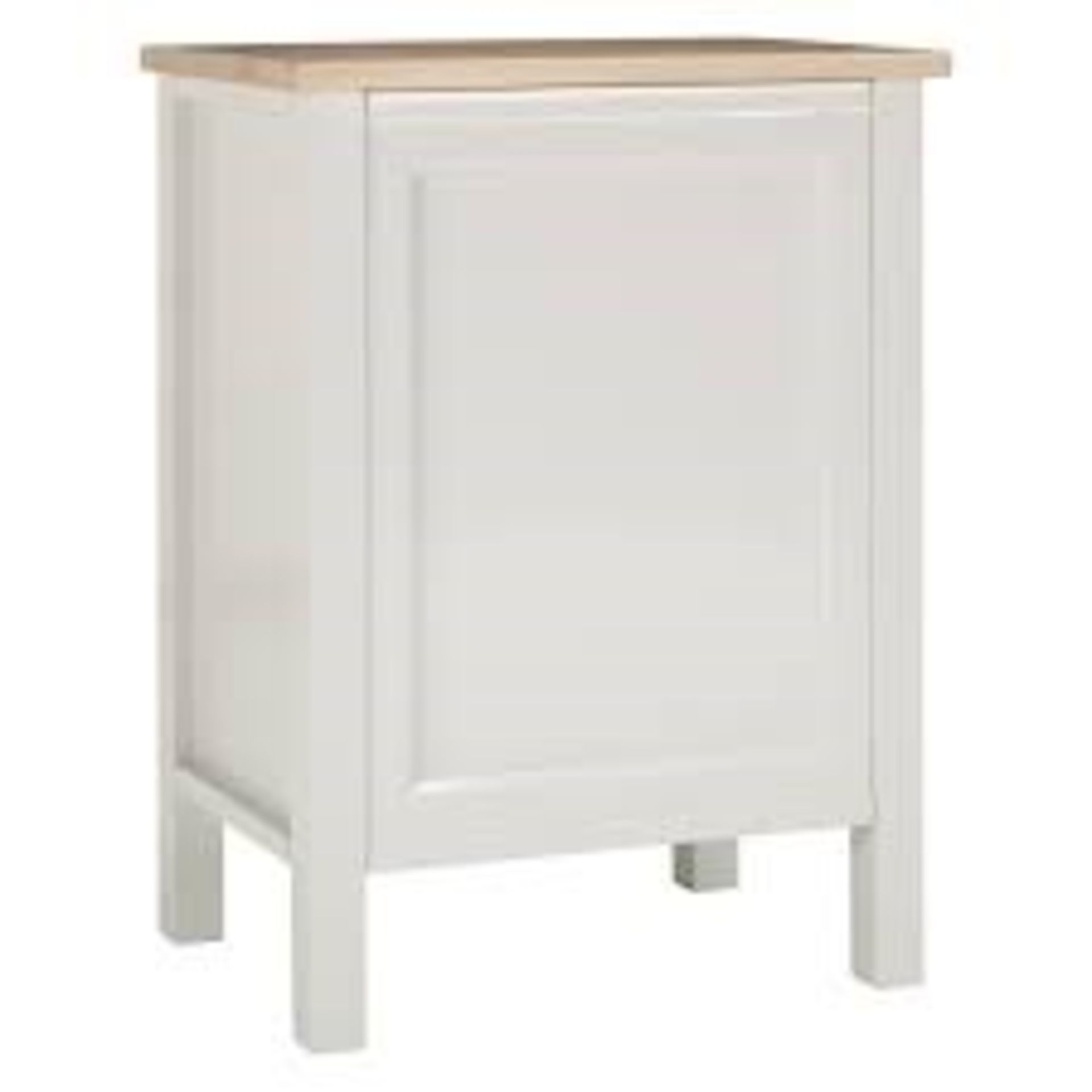 Boxed John Lewis and Partners St Ives Solid White Wooden Linen Bin RRP £150 (1516153)(Viewing or