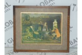 When Good Fellows Get Together, Artist - William Birney (1814-1907). Wooden Framed Print, From The