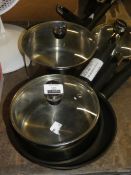 Tefal 5 Piece Pan Set RRP £110 (RET00137291)(Viewing or Appraisals Highly Recommended)