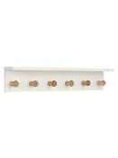 Boxed 6 Hook Coat Rack with Shelf RRP £45 (1663446)(Viewing or Appraisals Highly Recommended)