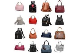 Lot to Contain 11 Brand New Ladies Coolives Designer Handbags and Backpacks in Various Styles and
