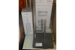Lot To Contain Five Assorted Items To Include Toilet Brushes, Toilet Butlers, Weighing Scales,
