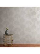 Lot to Contain 4 Rolls of John Lewis 10.05m x 52cm Shimmering Trees Grey Wallpaper Combined RRP £160
