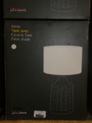 Lot To Contain Two Boxed John Lewis Annie Ceramic Base Shade Lamp RRP £75 (1700712) (1700720) (03.