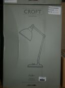 Lot to Contain 2 Boxed Croft Collection Aiden Painted Stainless Steel Desk Lamps Combined RRP £80 (