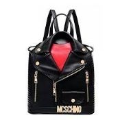 Brand New Cool Large Ladies Mochino Style Leather Backpacks RRP £65 Each (Not Original Mochino)(