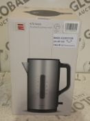 Boxed John Lewis and Partners 1.7L Brushed Stainless Steel Rapid Boil Cordless Jug Kettles RRP £40