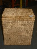 John Lewis And Partners Water Hyacinth Double Wicker Laundry Bin RRP£85.00 (MP314770) (Viewings Or