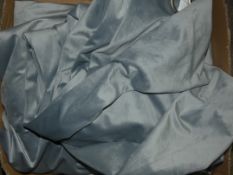 Boxed Pair of 228x304cm John Lewis And Partners Lustre Blue Grey Velvet Blind Curtains RRP£180.0 (