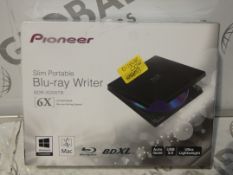 Boxed Pioneer Slim Portable BDR-XD05TB Blu Ray Writer RRP £110 (Viewings And Appraisals Highly