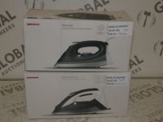 Bosed John Lewis And Partners Steam Irons RRP £20 Each (ret00154972)(ret00440111)(ret00337067)