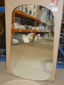 Boxed John Lewis and Partners Haze Tapered Gold Finish Mirror RRP £75 (ret00804401)(Viewings Or