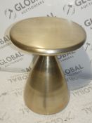 Boxed West Elm New Martini Side Table In Antique Brass RRP £130 (2025456)(Viewings Or Appraisals