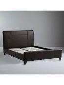 Boxed 135CM Milan Black Leather Bed Set RRP£200.0 (1853659) (Viewings Or Apprasisals Highly