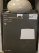 Boxed Assorted John Lewis and Partners Lighting Items To Include a Laura Touch Control Lamp and a