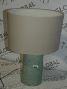 Boxed John Lewis And Parners Capelin Cermamic Base Polyester Mix Shade Table Lamp RRP£75.00 (