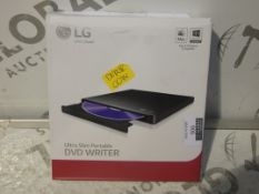 Boxed LG Ultra Slim Portable DVD Writer RRP £90 (Viewings And Appraisals Highly Recommended)