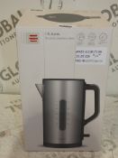 Boxed John Lewis and Partners 1.7L Brushed Stainless Steel Rapid Boil Cordless Jug Kettles RRP £40