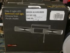 Boxed John Lewis And Partners Oslo Two Light LED Bathroom Wall Light RRP£75.00 (2025584) (