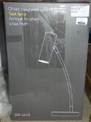 Boxed John Lewis and Partners Oliver LED Task Reader Lamps in Satin Nickel RRP £45 Each (