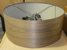 Boxed John Lewis and Partners Maya 3 Light Walnut Veneer Ceiling Light Fitting RRP £145 (00299111)(