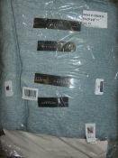 Bagged Pair Of John Lewis And Partners Duck Egg Blue Chester 228x228cm Eyelet Headed Curtains RRP £