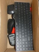 Assorted Items In A Box To Contain Rappo Cordless Mice And Rappo Wireless Keyboard (Viewings Or