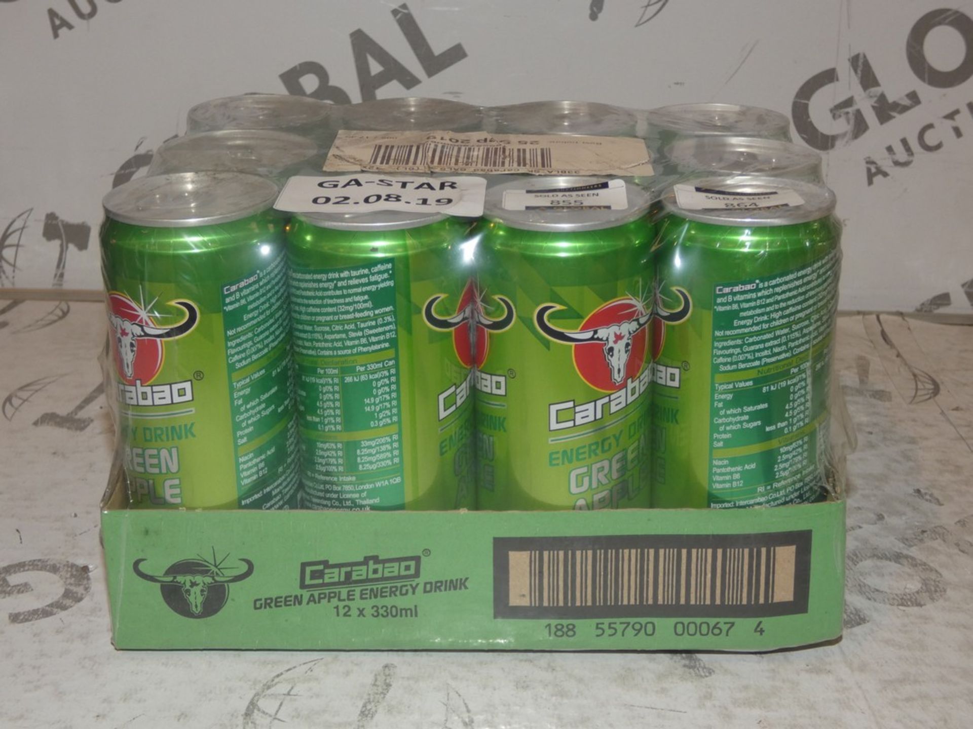 Carabao Green Apple Energy Drinks RRP£1.0 Per Can (Viewings Or Appraisals Highly Recommended)