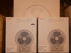 Boxed Assorted Items To Include John Lewis and Partners Counter Top Heaters and 12inch Desk Fans RRP